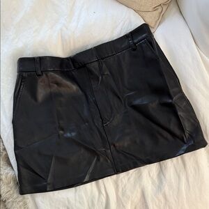 Rails Black Pleather Mini Skirt
